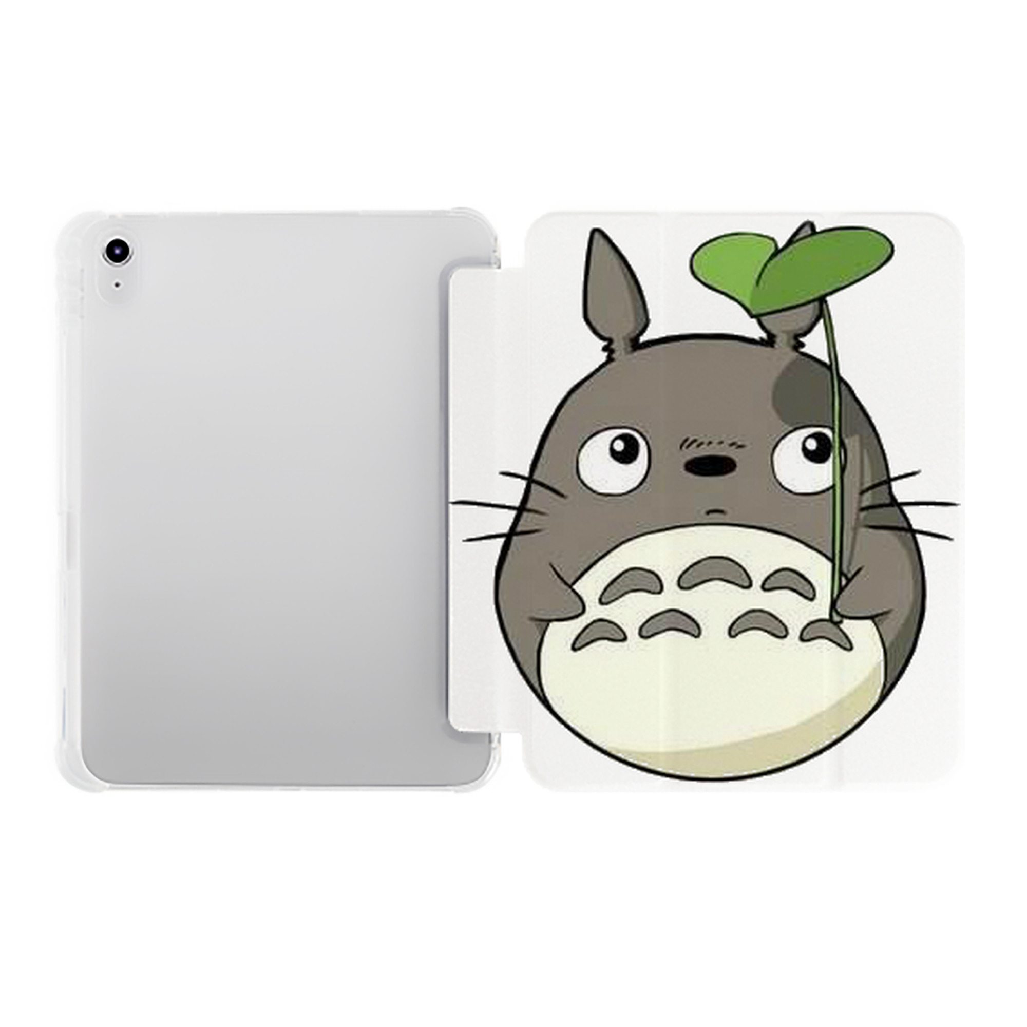 （画像用） となりのトトロ 草壁メイ 草壁サツキ My Neighbor Totoro Satsuki Kusakabe Mei Kusakabe IPad ケース ペン収納付き 三つ折りスタンド PUレザー×シリコン 対応機種9.5/10.5/10.9インチ